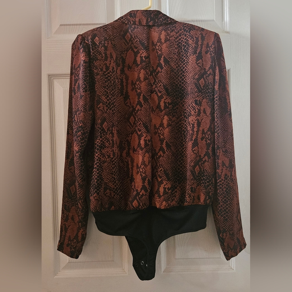 Bar III Snake Print Bodysuit - Picture 2 of 4